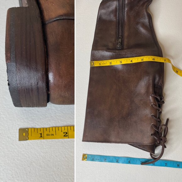 BED STU Manchester Distressed Tall Leather Riding Boots BEDSTU Size 8.5 - Picture 13 of 16